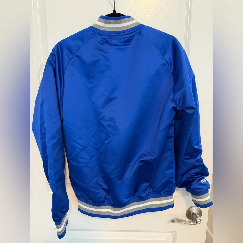 Dodgers M&N Men's Double Clutch Lightweight Satin Jacket Royal - Picture 4 of 4